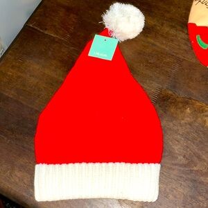 Santa hat, knit, new, cute, christmas, gift, stocking.